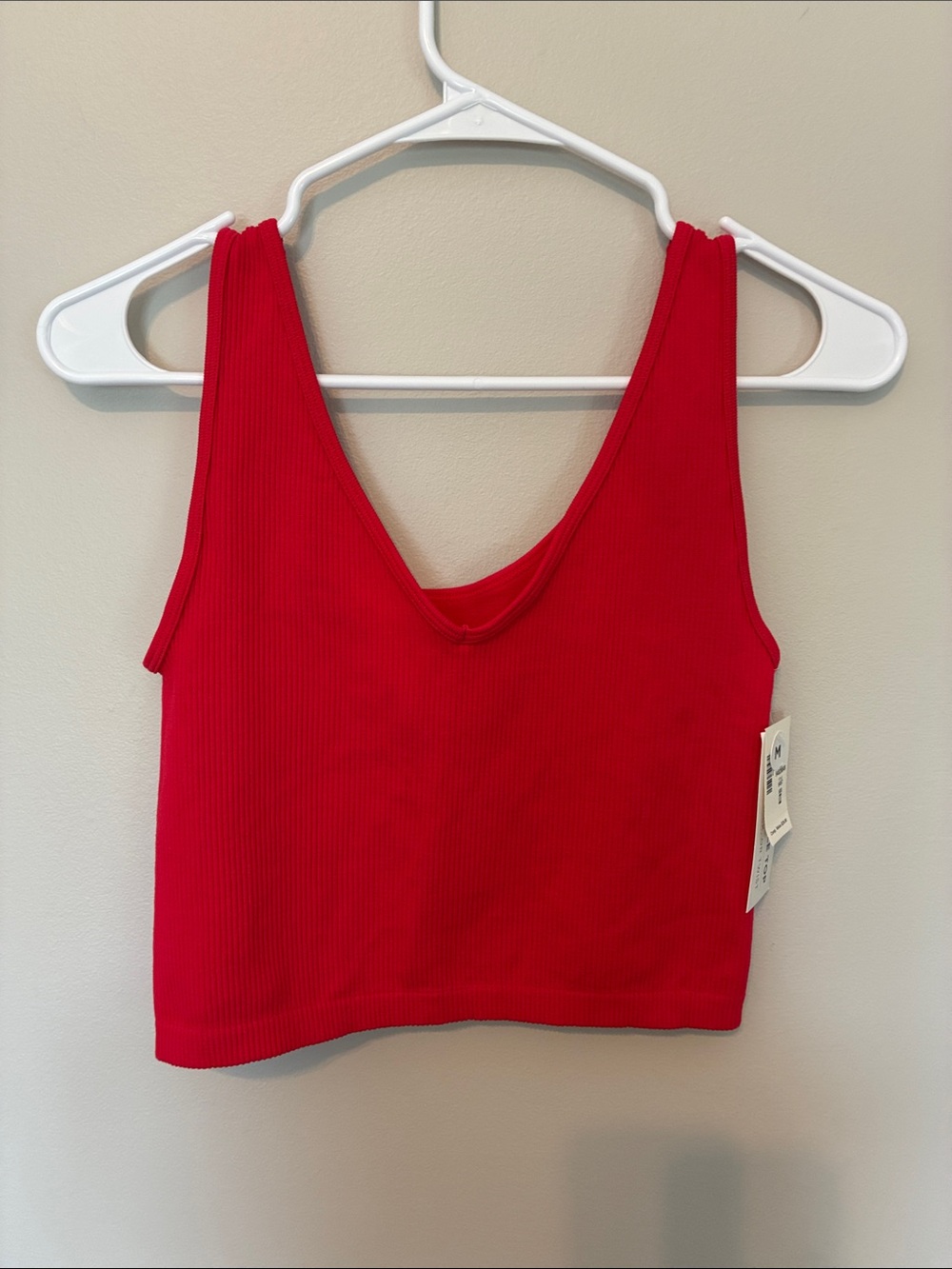 Aeropostale Bright Red Ribbed Convertible Top
